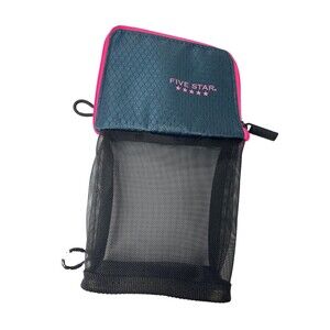 Five Star Pencil Pouch Case Mesh Zip Up Bag 8"